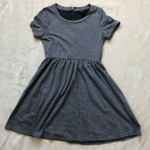 Plain Gray Skater Dress